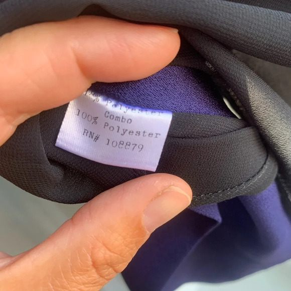 Rag & Bone Navy & Black contrast sleeveless blouse, size x small - Picture 4 of 4